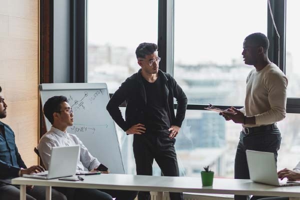 Grants Funding: Two men having a conversation